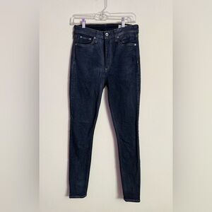 Rag & Bone Nina High Rise Skinny in Clear Coat Dark Blue Stretch Jeans 27